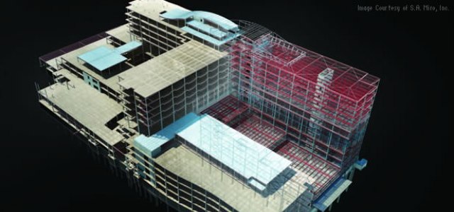 3-D rendering of building interior