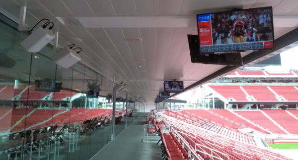 Levi's Stadium outdoor stands and monitor