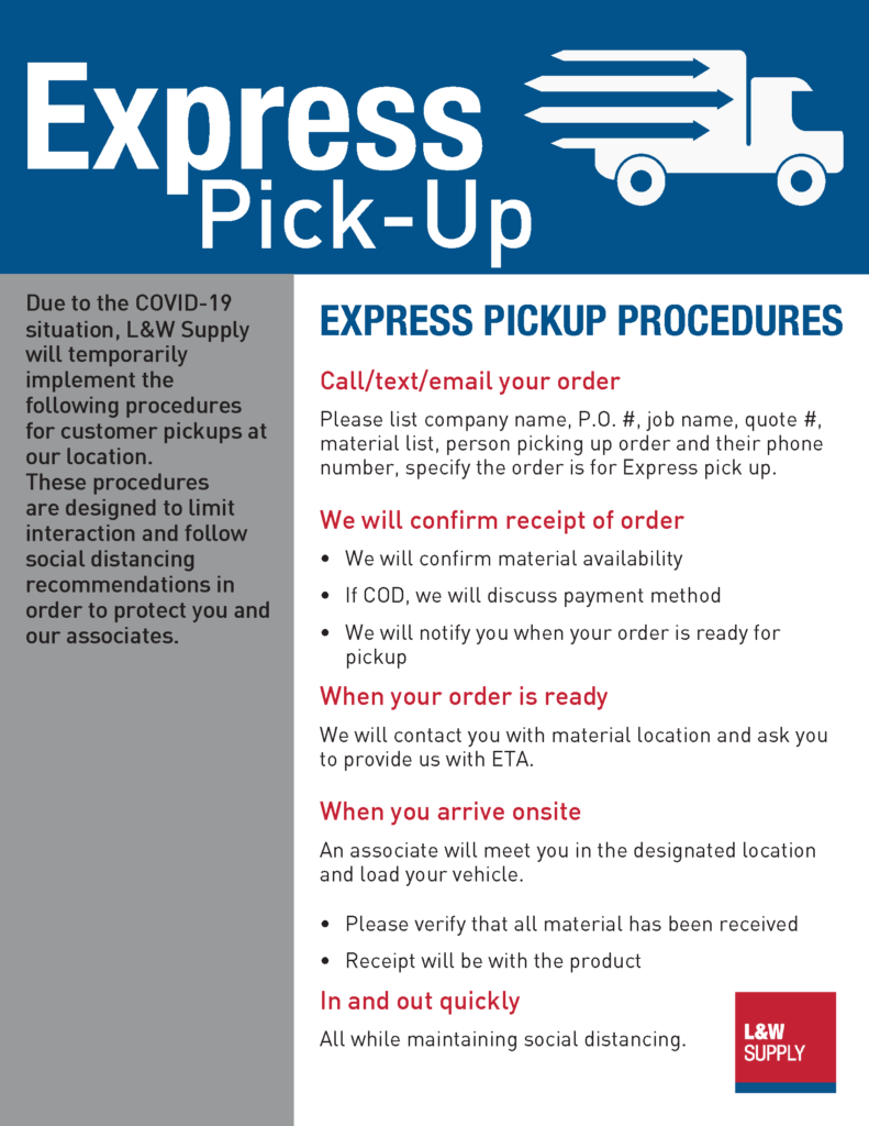Express Pick-Up Flyer