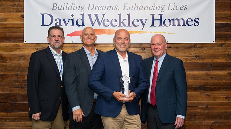 L&W Supply has been named a 2023 National Preferred Partner by David Weekley Homes