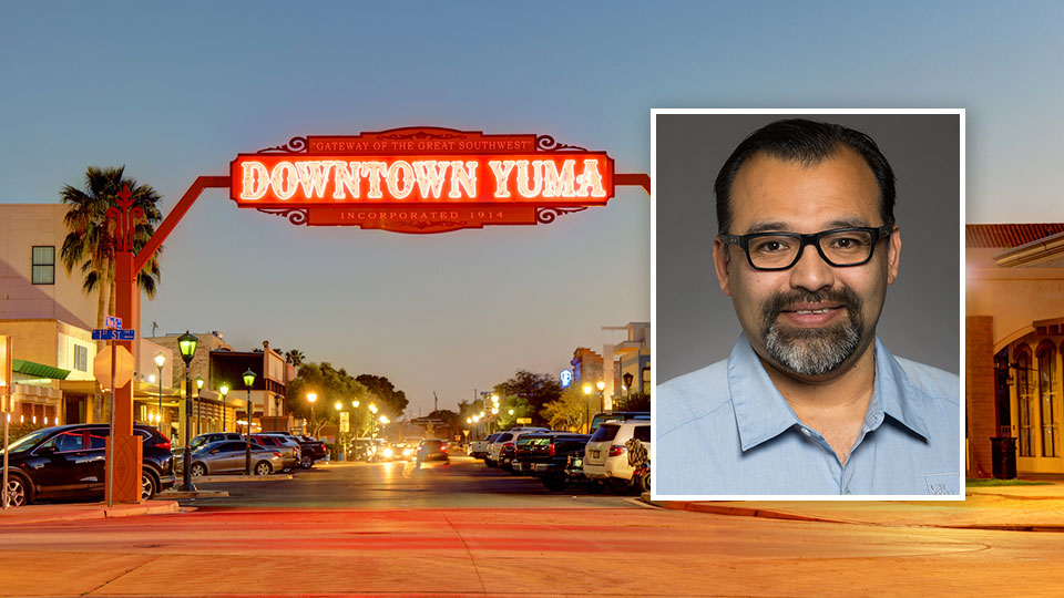 Downtown Yuma Image with Branch Manager Photo of Matias Arreola